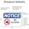 Signmission No Alcohol Sign With Symbol, 5 in W x Rectangle, Vinyl Decal OS-2PACK-NS-D-35-L-16004 - alternate 2